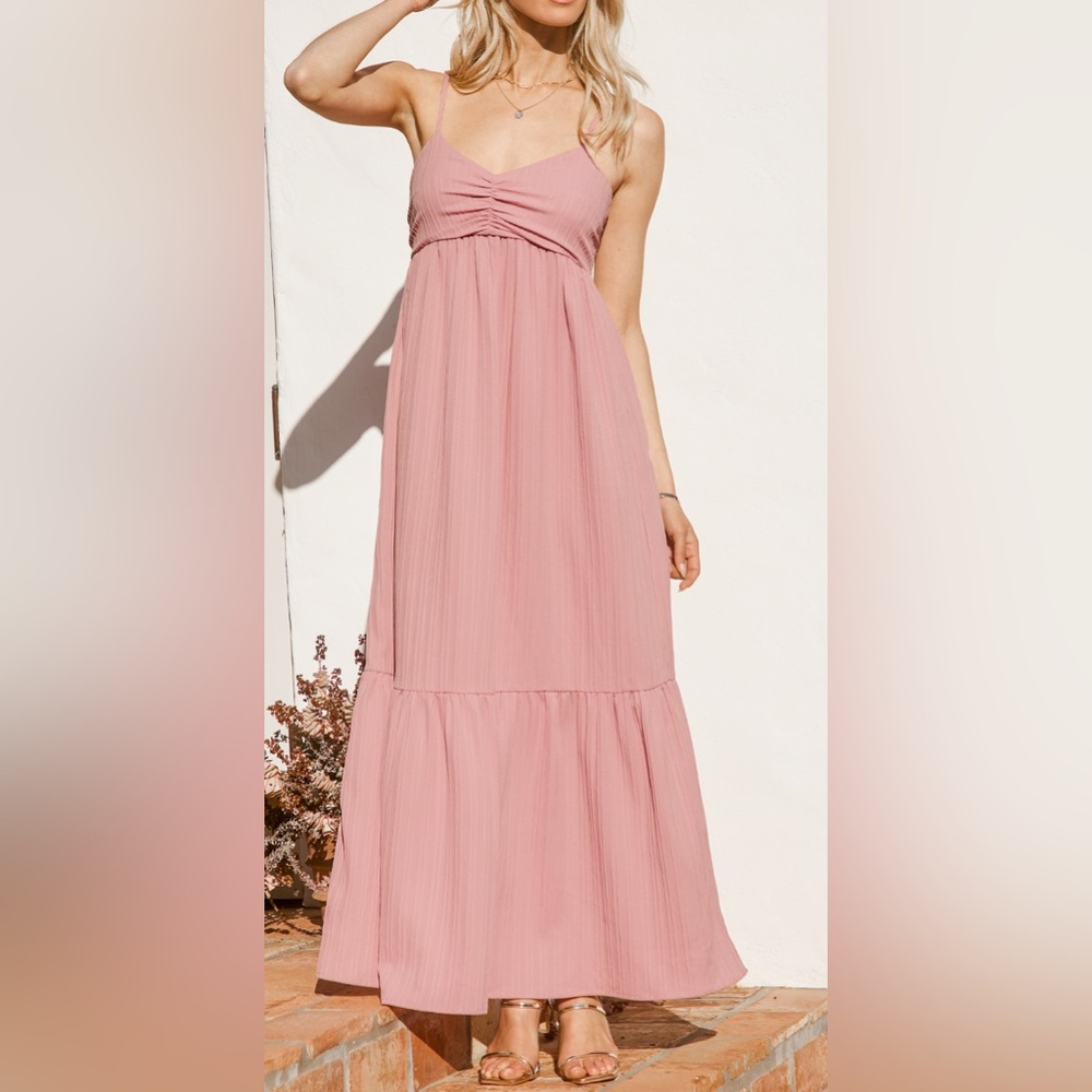 NWT CUPSHE Rosy Petals Pink Maxi